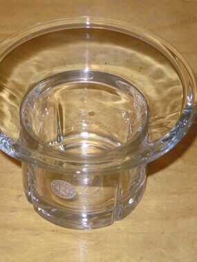 Pr Danish Danmark 2 ROSENDAHL Clear Glass Candle Holders Grand Cru